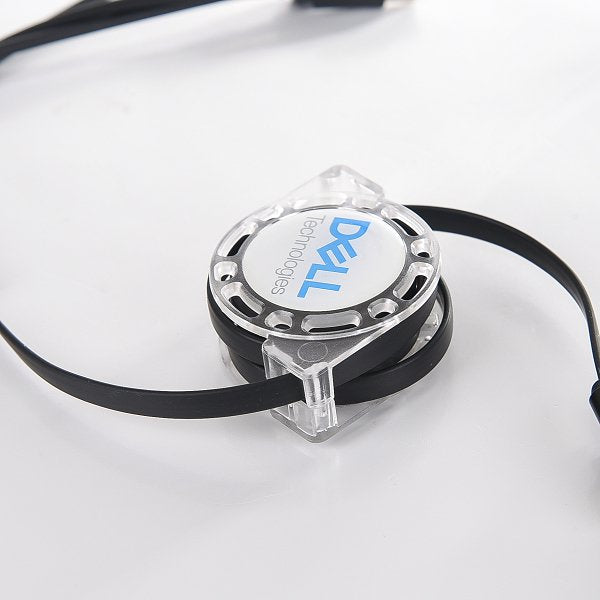 三合一可伸縮傳輸充電線附USB充電頭