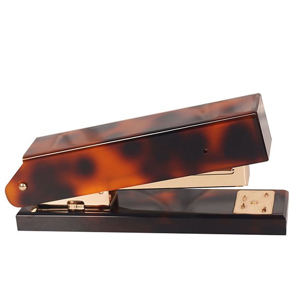琥珀紋壓克力釘書機