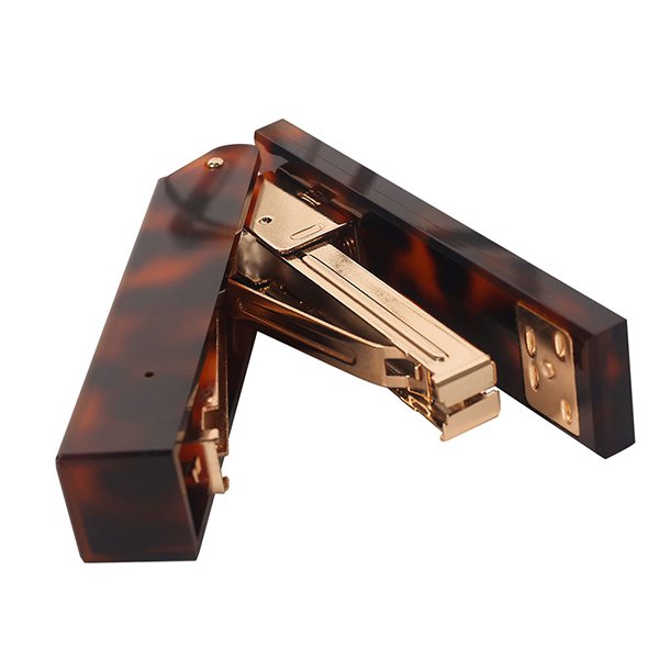 琥珀紋壓克力釘書機