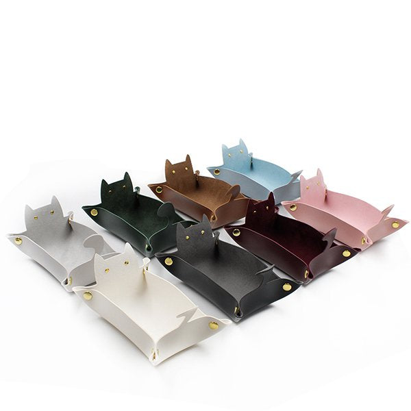 貓咪PU皮革置物盤