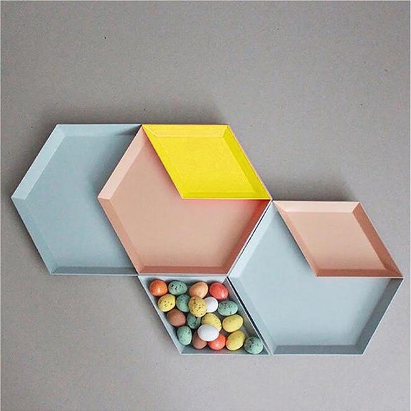 北歐風塑膠置物盤四件組