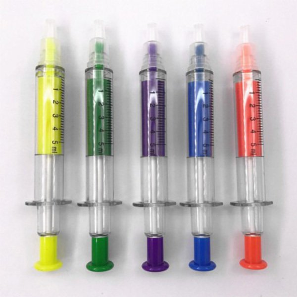 針筒造型螢光圓珠筆