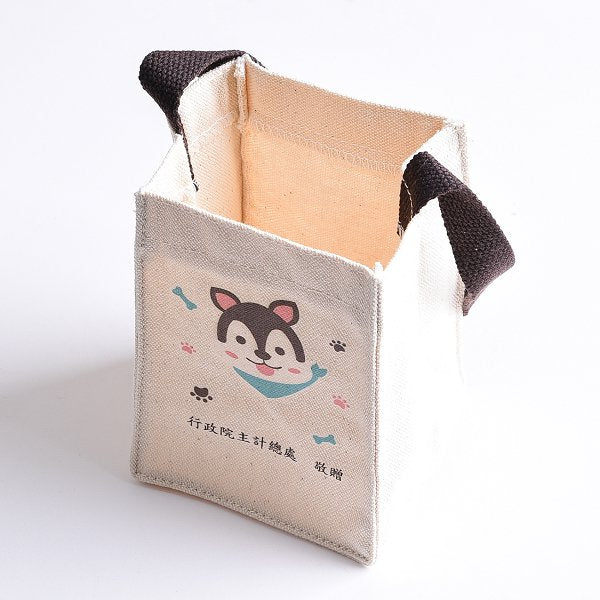 輕巧方便攜帶手提飲料帆布杯套