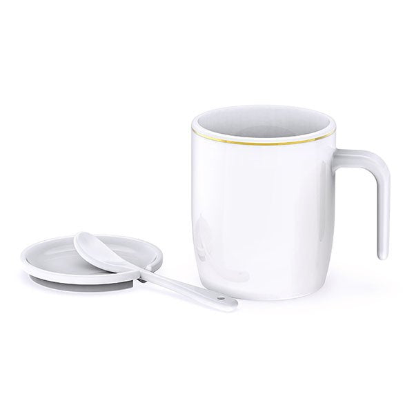 200ml簡約陶瓷馬克杯-附USB保溫盤