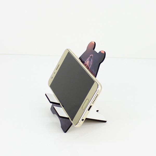 木製熱轉印手機架-北極熊造型