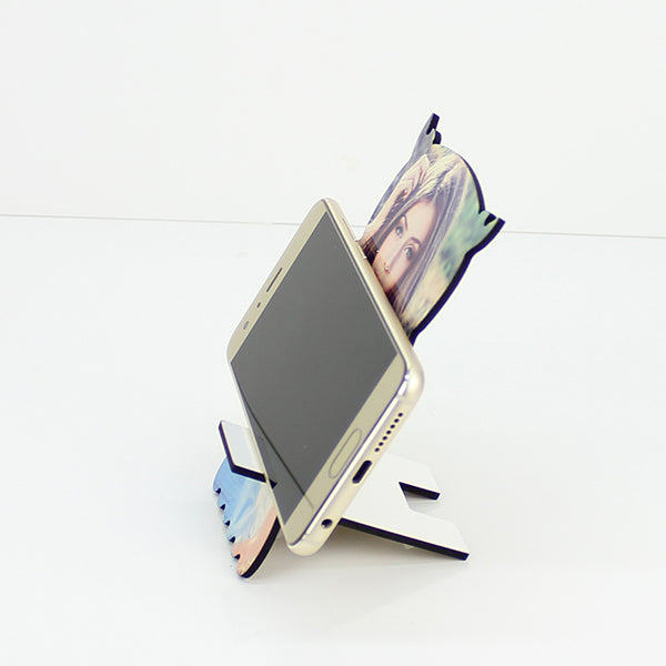 木製熱轉印手機架-貓頭鷹造型