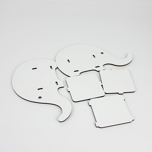 筆筒木製熱轉印手機架-大象造型