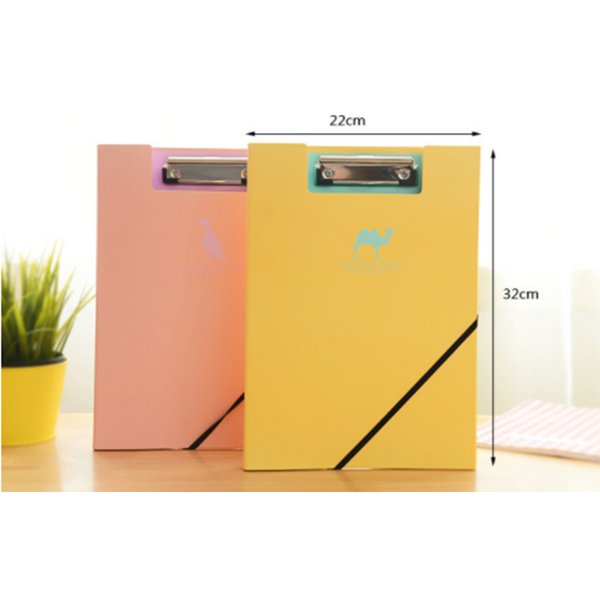 A4紙板文件夾-附鐵夾+彈力繩資料夾