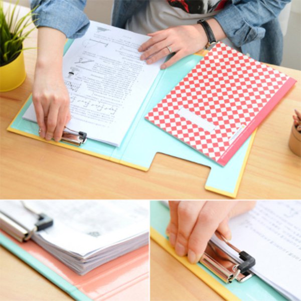 A4紙板文件夾-附鐵夾+彈力繩資料夾