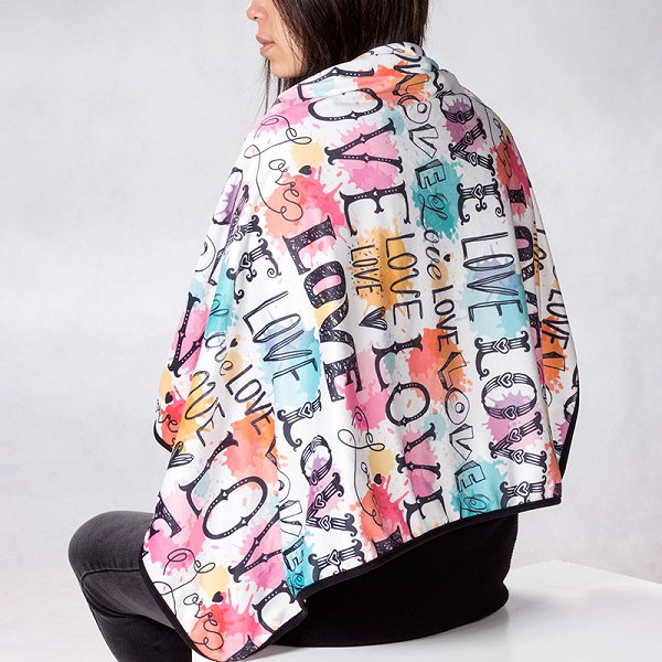 短毛絨毛毯-70x100cm單層-單面彩色印刷