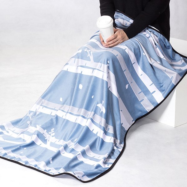 短毛絨毛毯-144x100cm單層-單面彩色印刷