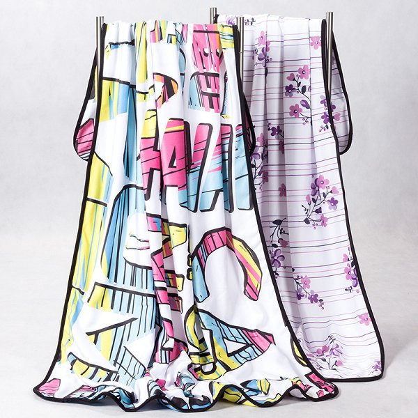 短毛絨毛毯-144x100cm雙層-雙面彩色印刷