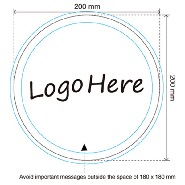 圓形隔熱墊-20cm 厚3mm毛氈布-單面彩色印刷