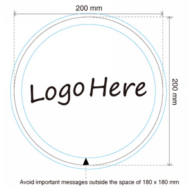 圓形隔熱墊-20cm 厚5mm毛氈布-單面彩色印刷
