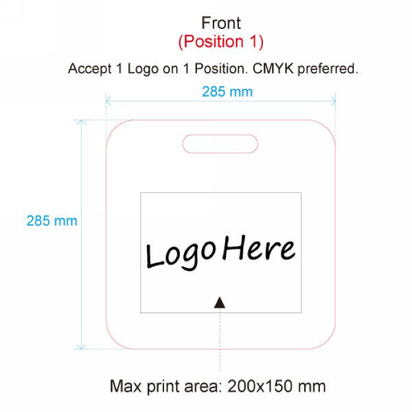 方形坐墊-28.5x28.5cm 厚5mm毛氈布/可選色-單面單色印刷