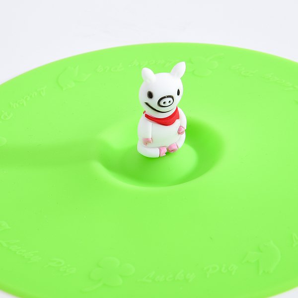 小豬造型密封矽膠杯蓋