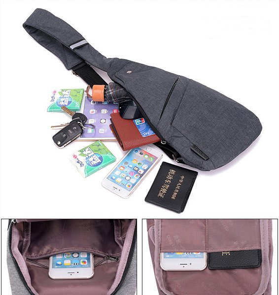 休閒輕便斜跨包-聚酯纖維單肩包