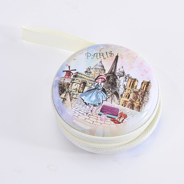 圓形馬口鐵拉鍊包-鐵製零錢包