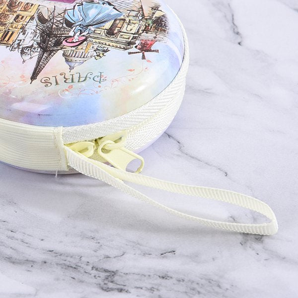 圓形馬口鐵拉鍊包-鐵製零錢包