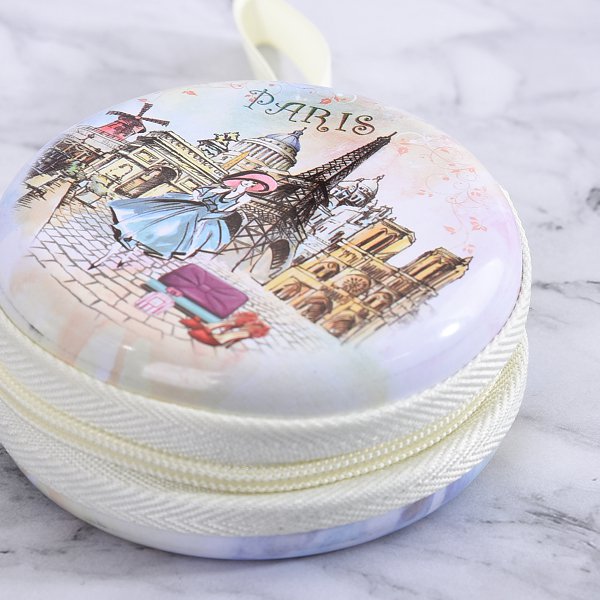 圓形馬口鐵拉鍊包-鐵製零錢包