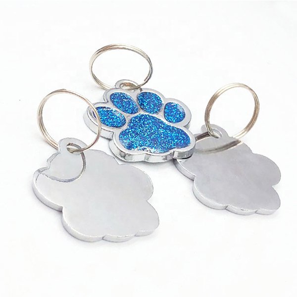 彩色金屬軟琺瑯狗掌造型鑰匙圈