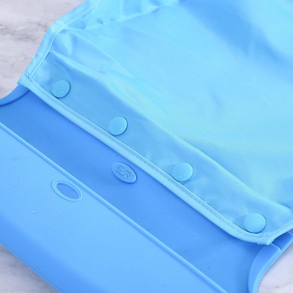 矽膠成人圍兜-可拆式單排扣