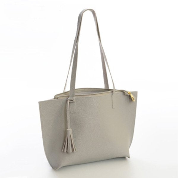 簡約大容量可愛購物手提肩背包