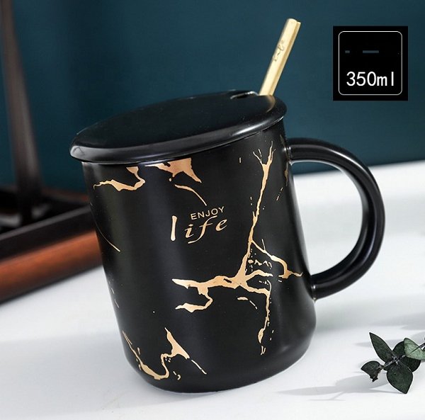 350ml大理石紋陶瓷馬克杯