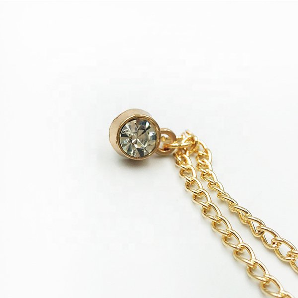 時尚金屬龍鑽石流蘇鍊別針