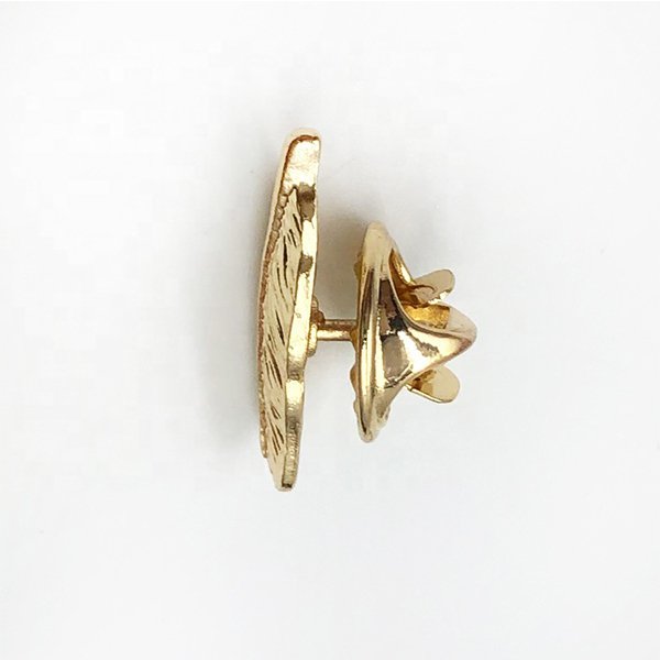 金屬金羽毛形狀別針胸章