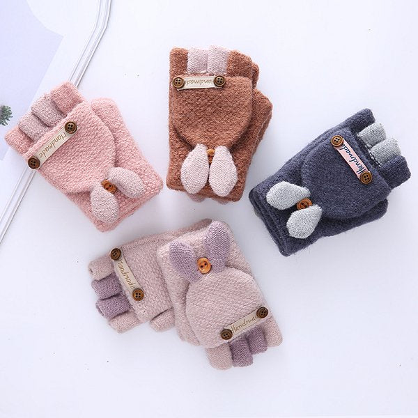 半指造型手套-兒童專用/針織絨毛