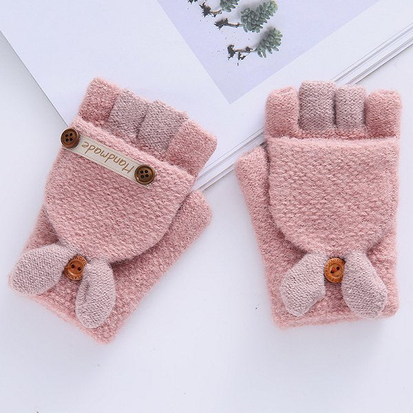 半指造型手套-兒童專用/針織絨毛