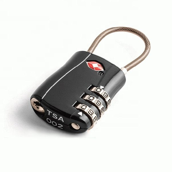 三位碼鋅合金TSA密碼鎖-電纜卸扣