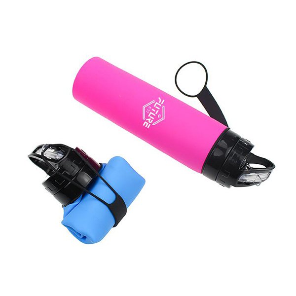 600ml-環保矽膠水瓶-摺疊杯