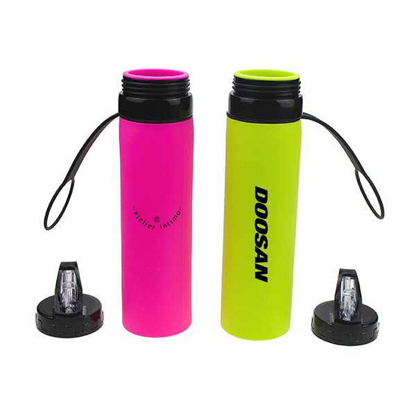 600ml-環保矽膠水瓶-摺疊杯