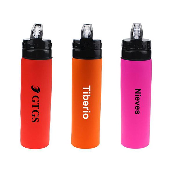 600ml-環保矽膠水瓶-摺疊杯