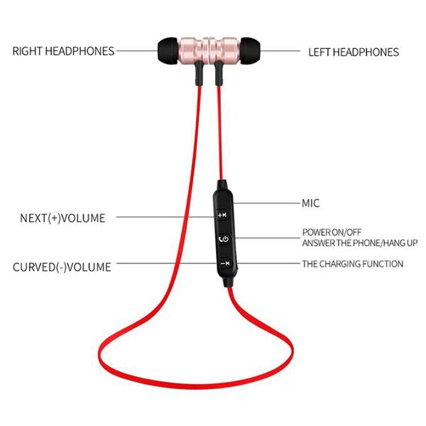 磁性入耳式無線藍牙耳機-藍芽4.2