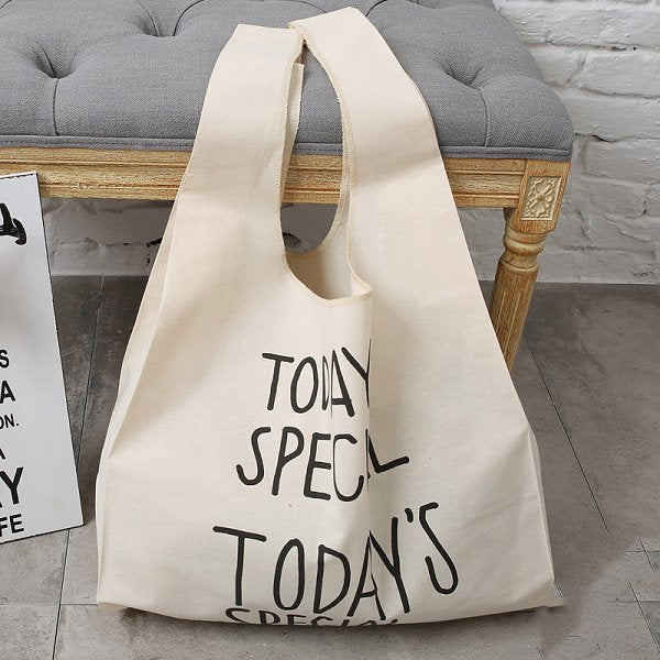 大開口帆布袋-印花購物袋