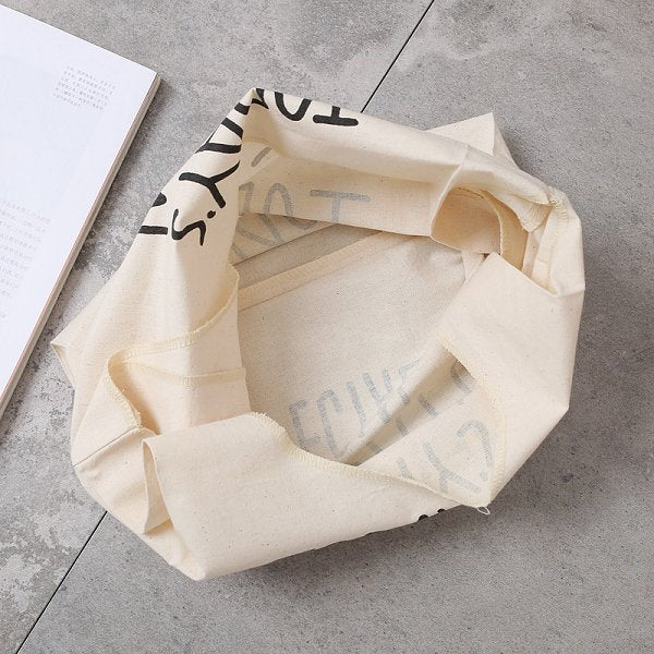 大開口帆布袋-印花購物袋