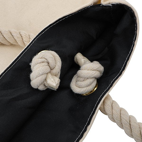 麻繩提把帆布袋-簡約單肩包