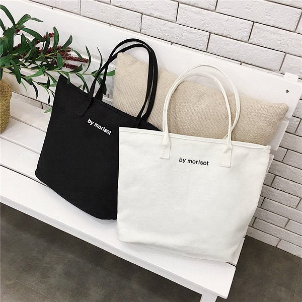 加固提把帆布袋-簡約托特包