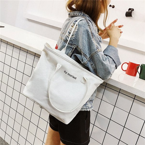 加固提把帆布袋-簡約托特包