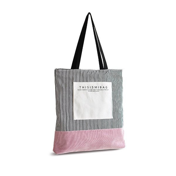 燈芯絨拼接帆布袋-簡約單肩包