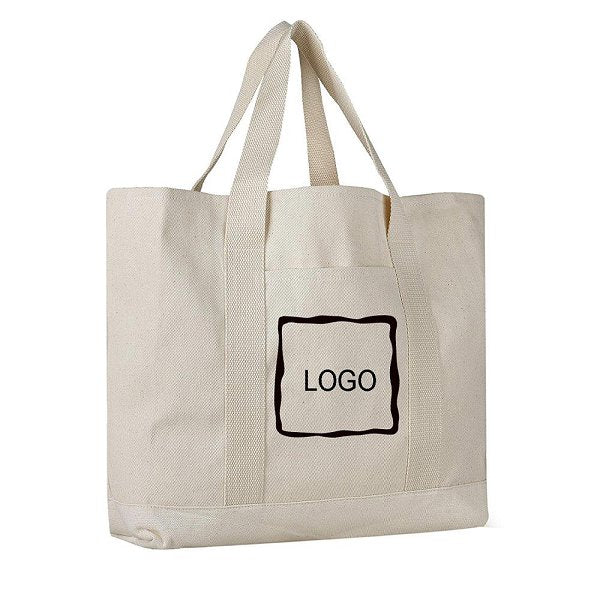 加固長提把帆布袋-簡約購物袋