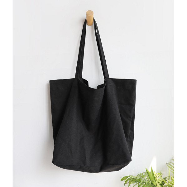大容量帆布袋-簡約單肩包
