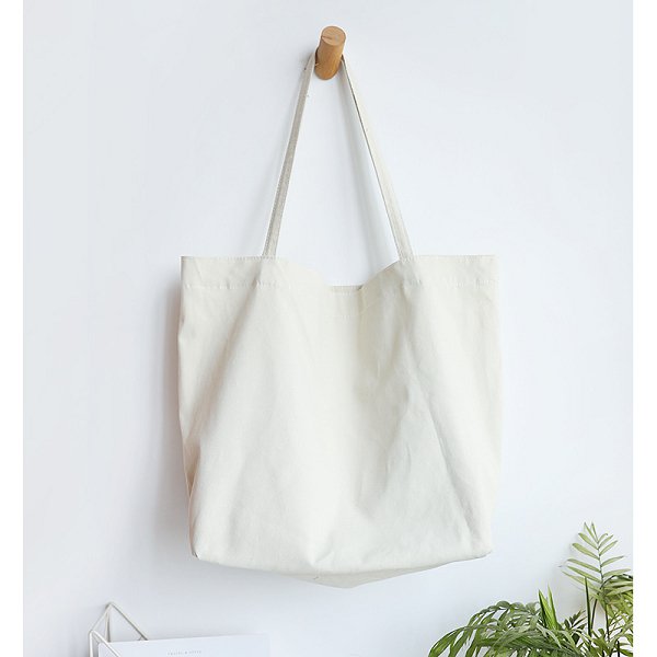 大容量帆布袋-簡約單肩包