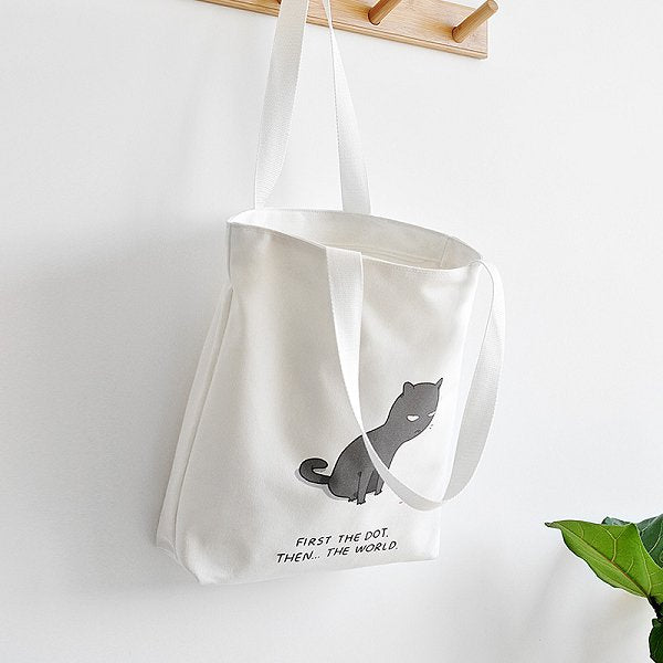 印花帆布袋-簡約手提袋