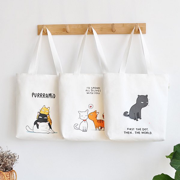 印花帆布袋-簡約手提袋