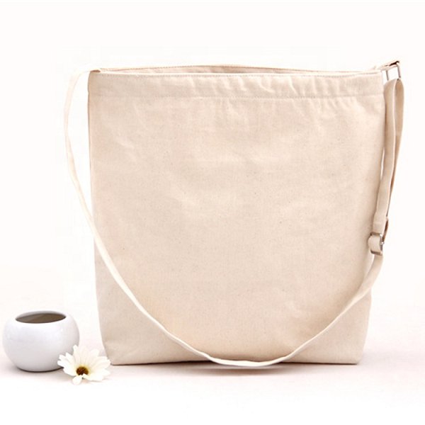 可調節提把帆布袋-印花單肩包