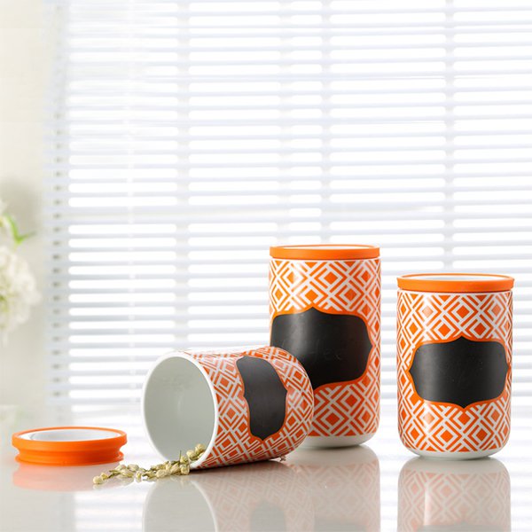 咖啡茶葉糖可書寫陶瓷分裝罐